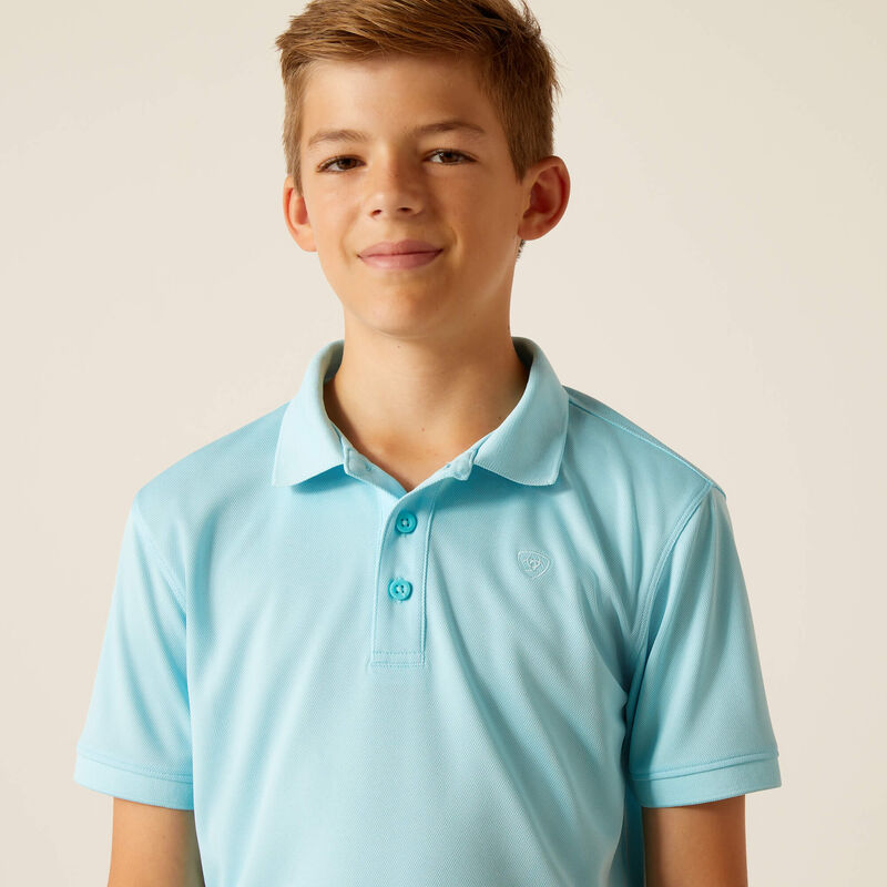 Ariat Boys TEK Polo- Cenote Aqua