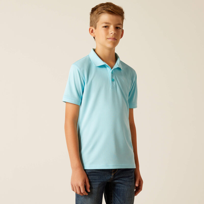 Ariat Boys TEK Polo- Cenote Aqua