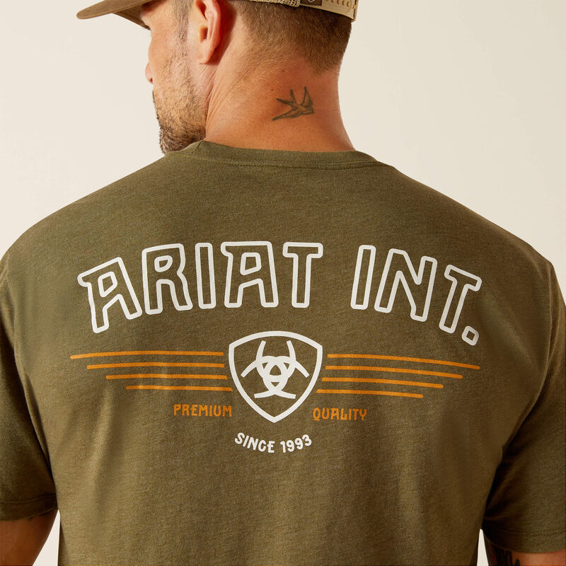 Men's Ariat Outline Wing T-Shirt- Military Heather
