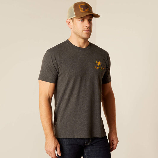 Men's Ariat Desert Modern T-Shirt- Charcoal Heather