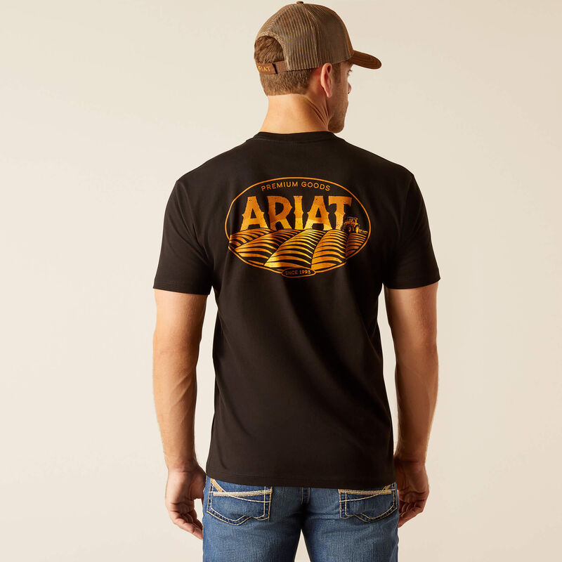 Men's Ariat Farm Fields T-Shirt- Black