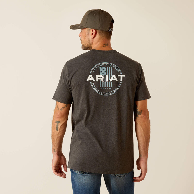 Men's Ariat Roundabout T-Shirt- Charcoal Heather