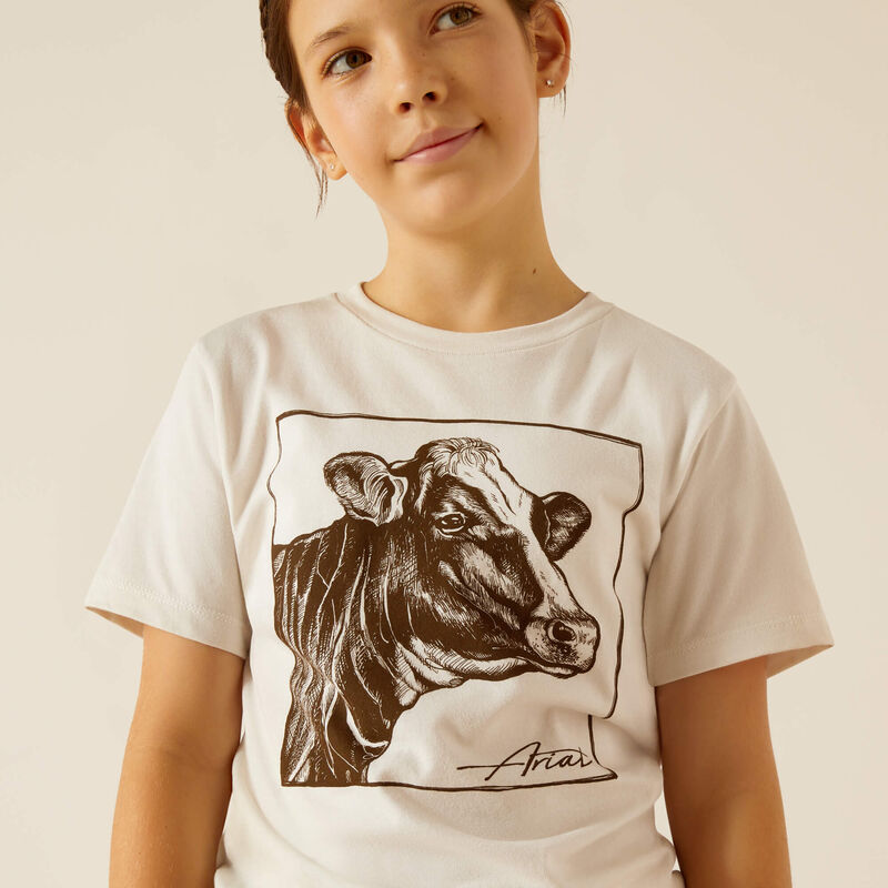 Girls Ariat Cover Tee- Natural