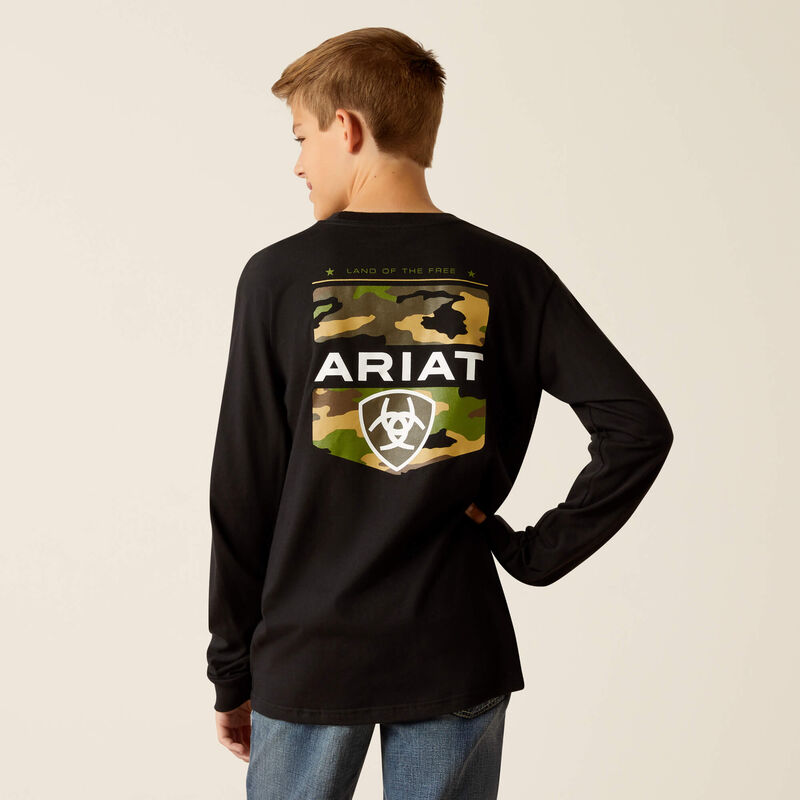 Boys Ariat Lotf Camo Shield T-Shirt