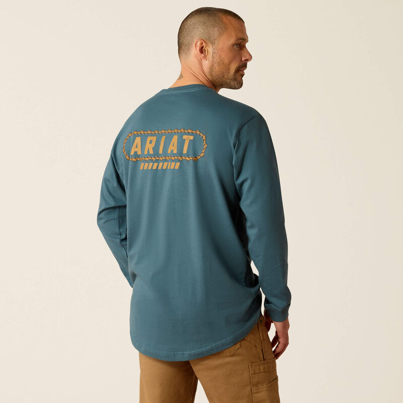 Ariat Men's Rebar Cotton Strong Chainsaw Logo T-Shirt