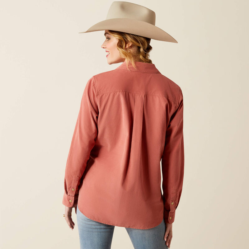 Billie Jean Corded Shirt- Light Mahogany