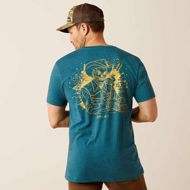 Ariat Men's Played Out Tee- Deep Sea Heather