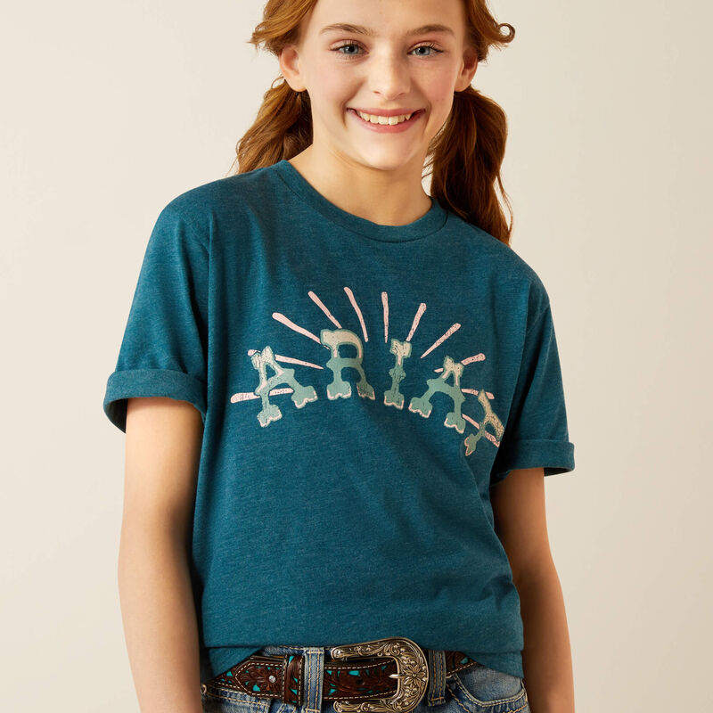 Ariat Girls Deep Sea Blue Sunrise T-Shirt