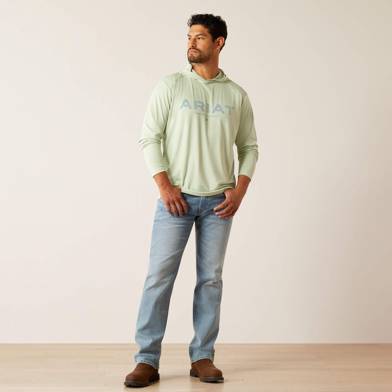 Ariat Men's Laurel Green Rebar Sunblocker Long Sleeve T-Shirt