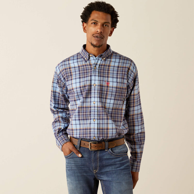 Ariat Mens Placid Blue FR Cienega Work Shirt