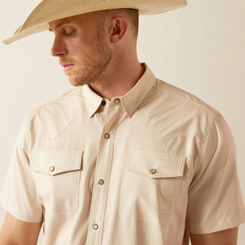 Ariat Men's Tan VenTEK Western Fitted Shirt