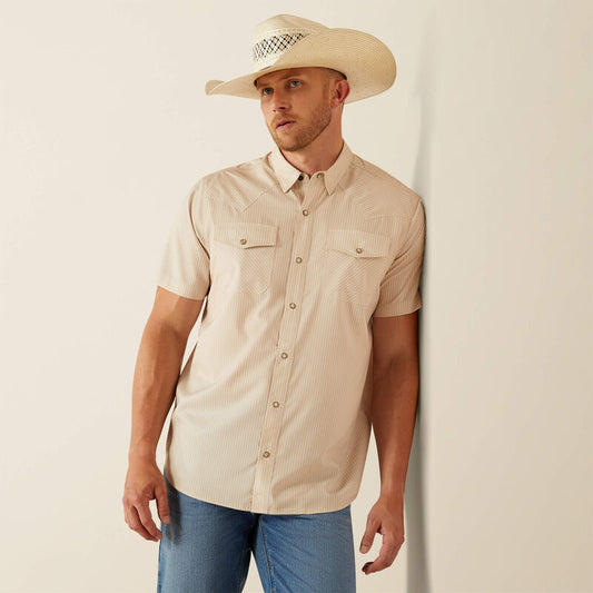 Ariat Men's Tan VenTEK Western Fitted Shirt