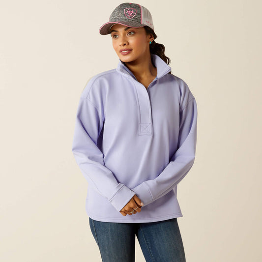 Ariat Womens Lavender Breeze Logo 1/2 Zip Sweatshirt