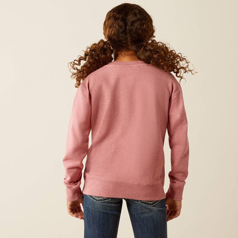 Ariat Girls Rose Heather Junior Rider Sweatshirt