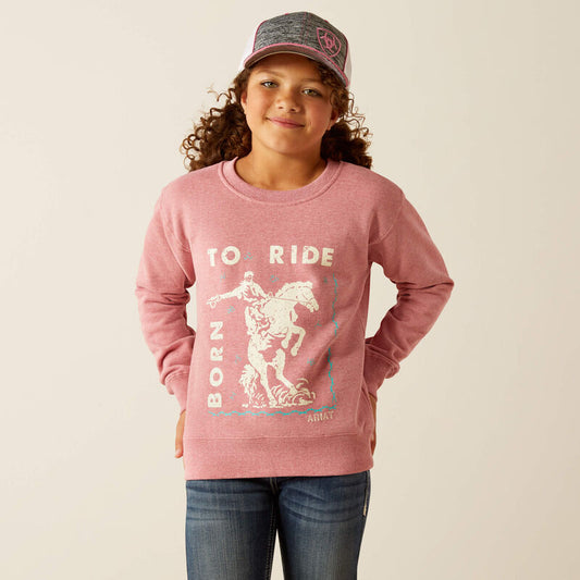 Ariat Girls Rose Heather Junior Rider Sweatshirt