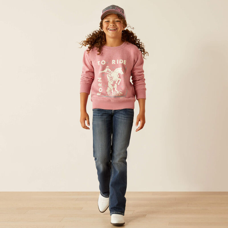 Ariat Girls Rose Heather Junior Rider Sweatshirt