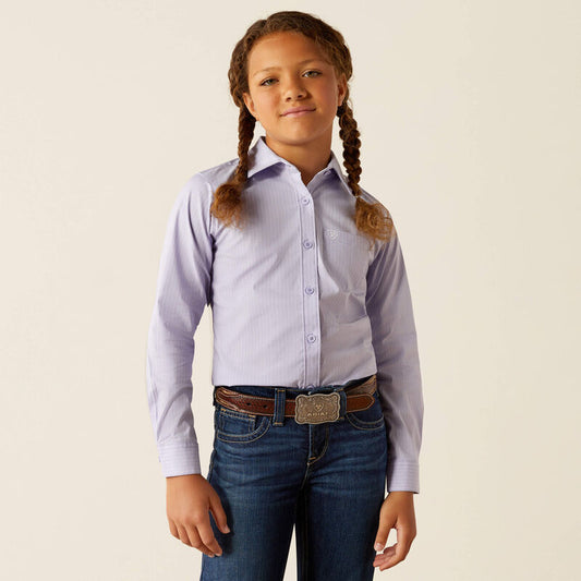 Ariat Girl's Lavender Stripe Kirby Shirt