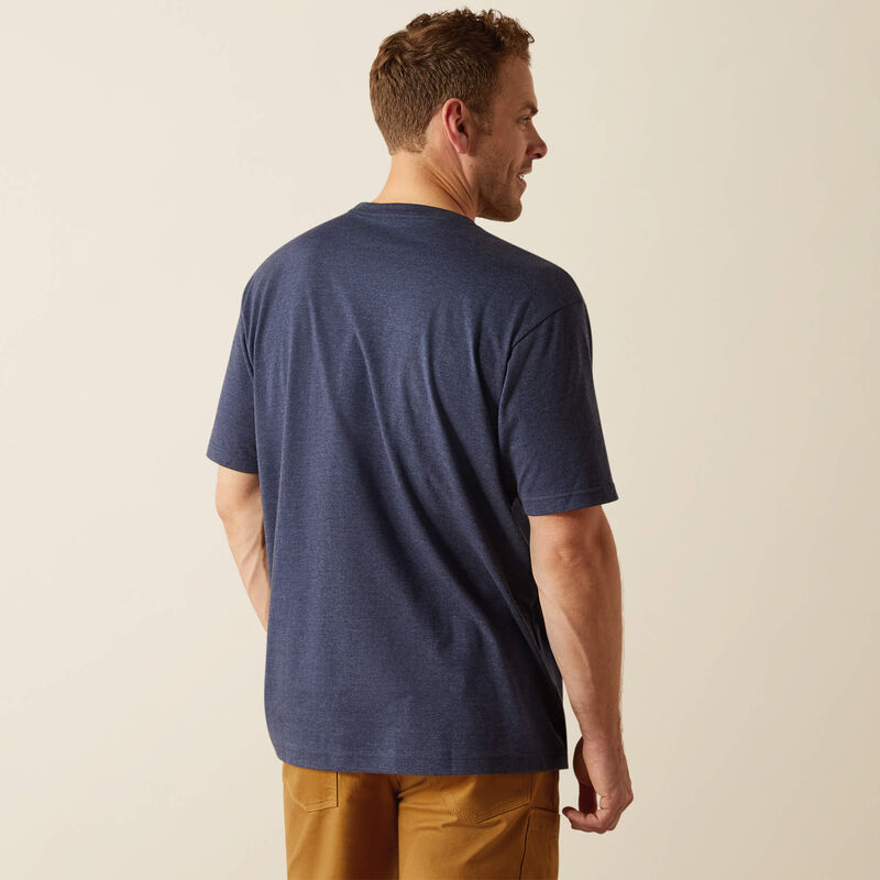 Ariat Men's Rebar Cotton Strong Standard Tee- Navy Heather