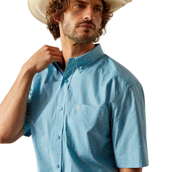 Ariat Men's Turquoise Guy Classic Fit Short Sleeve Shirt