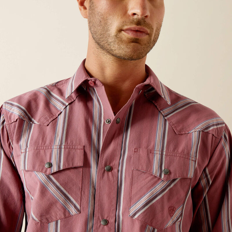 Ariat Men's Humphrey Red Retro Fit Snap Shirt