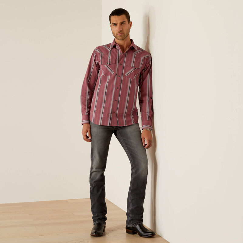 Ariat Men's Humphrey Red Retro Fit Snap Shirt