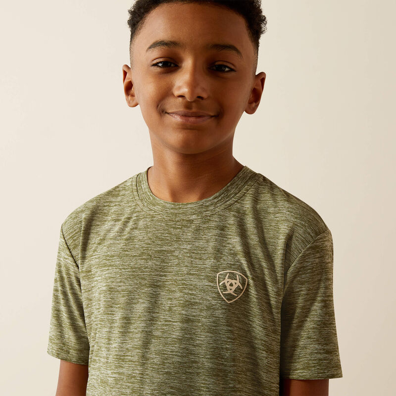 Ariat Boys Dark Olive Tree Bark Camo Charger T-Shirt