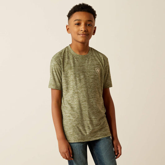 Ariat Boys Dark Olive Tree Bark Camo Charger T-Shirt