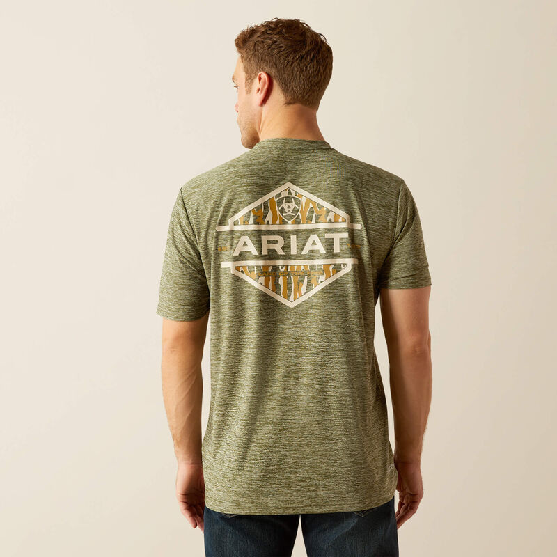 Ariat Dark Olive Tree Bark Camo Charger T-Shirt