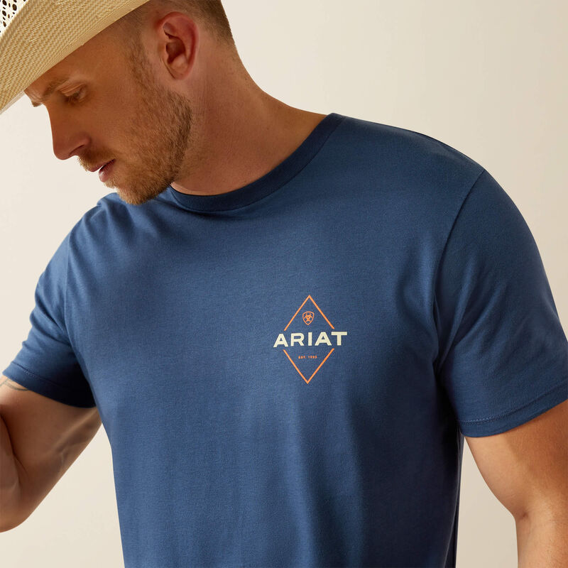 Ariat Men's Space Blue Diamond Valley T-Shirt