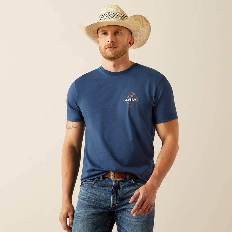 Ariat Men's Space Blue Diamond Valley T-Shirt