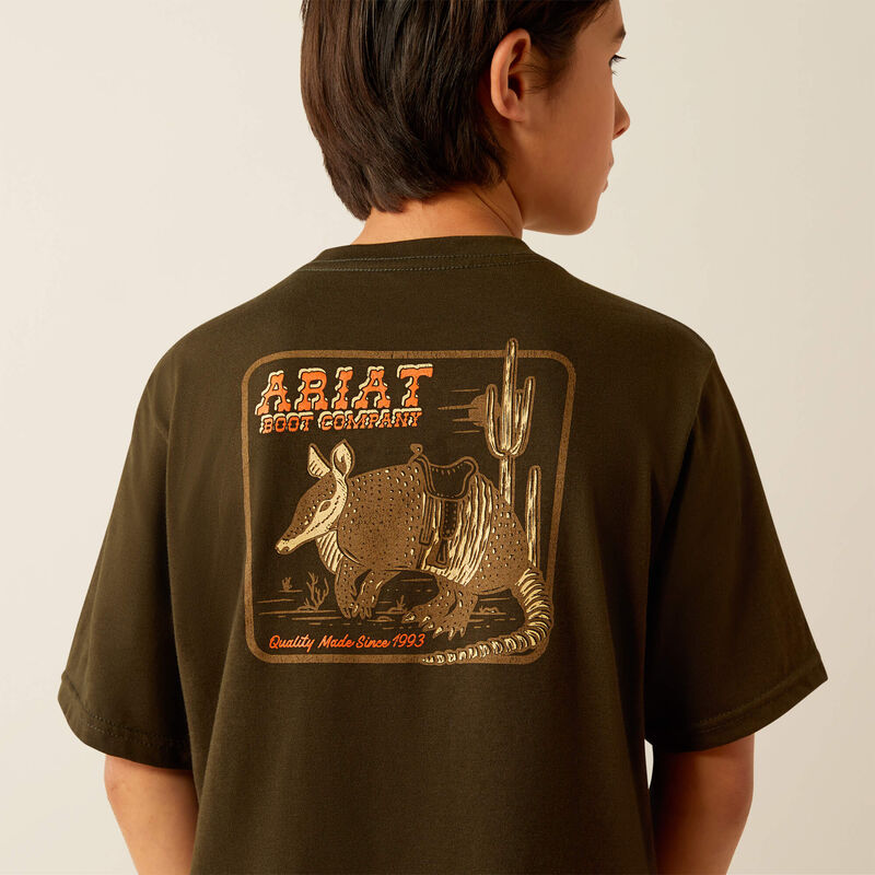 Ariat Boys Dark Olive Armadillo On A Half Shell Tee