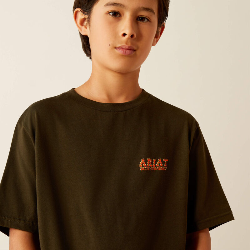 Ariat Boys Dark Olive Armadillo On A Half Shell Tee