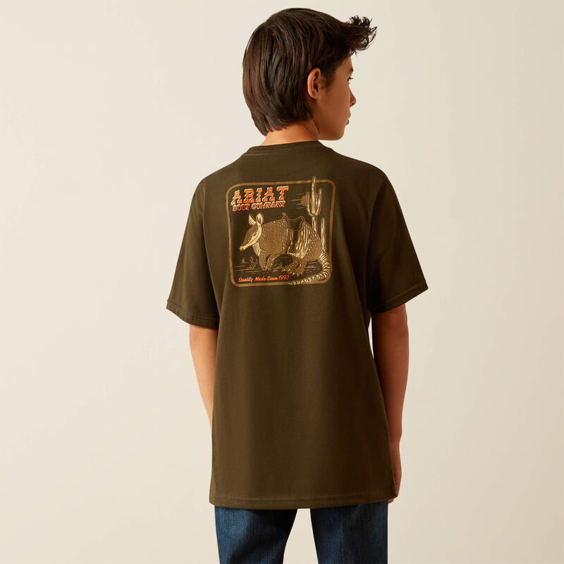 Ariat Boys Dark Olive Armadillo On A Half Shell Tee