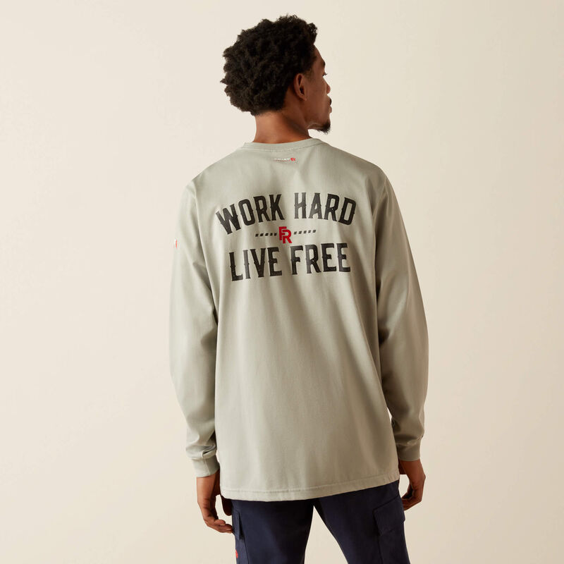 Ariat FR Hard Live Free Tee- Wild Dove