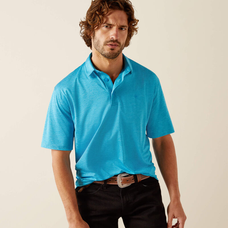 Ariat Men's Blue Haw Surf Charger 2.0 Polo