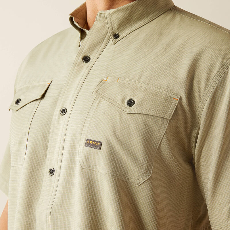 Ariat Oil Green Rebar Made Tough VentTEK DuraStretch Work Shirt