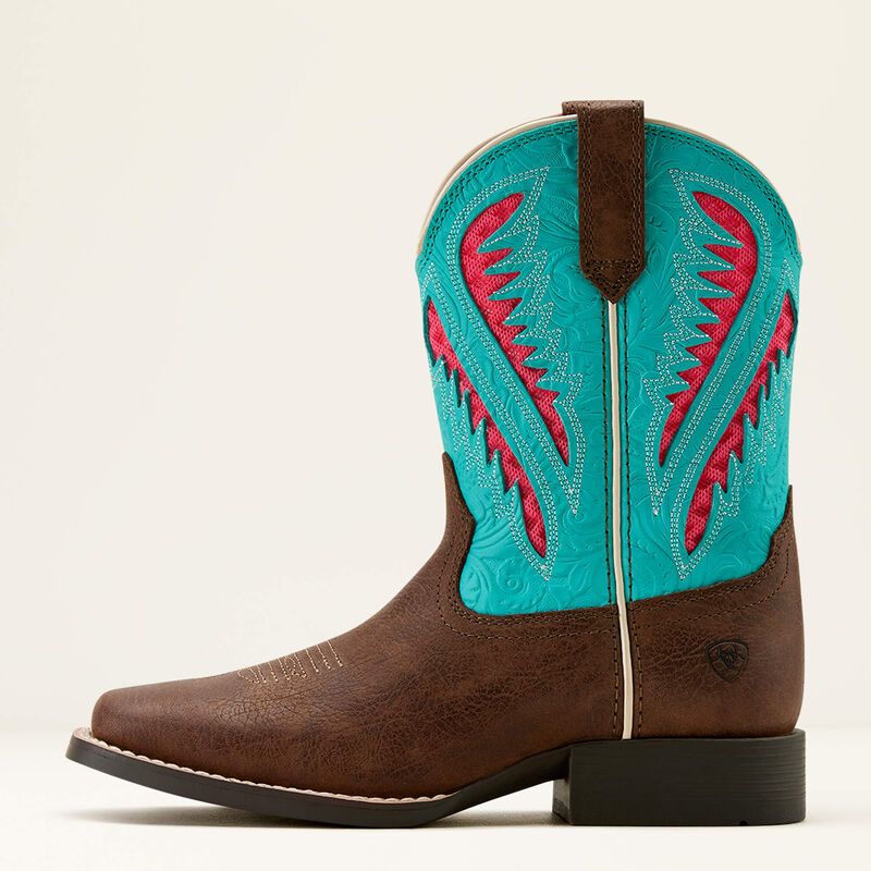 Ariat Youth Quickdraw VentTEK Western Boot - Rich Clay / Turquoise Floral