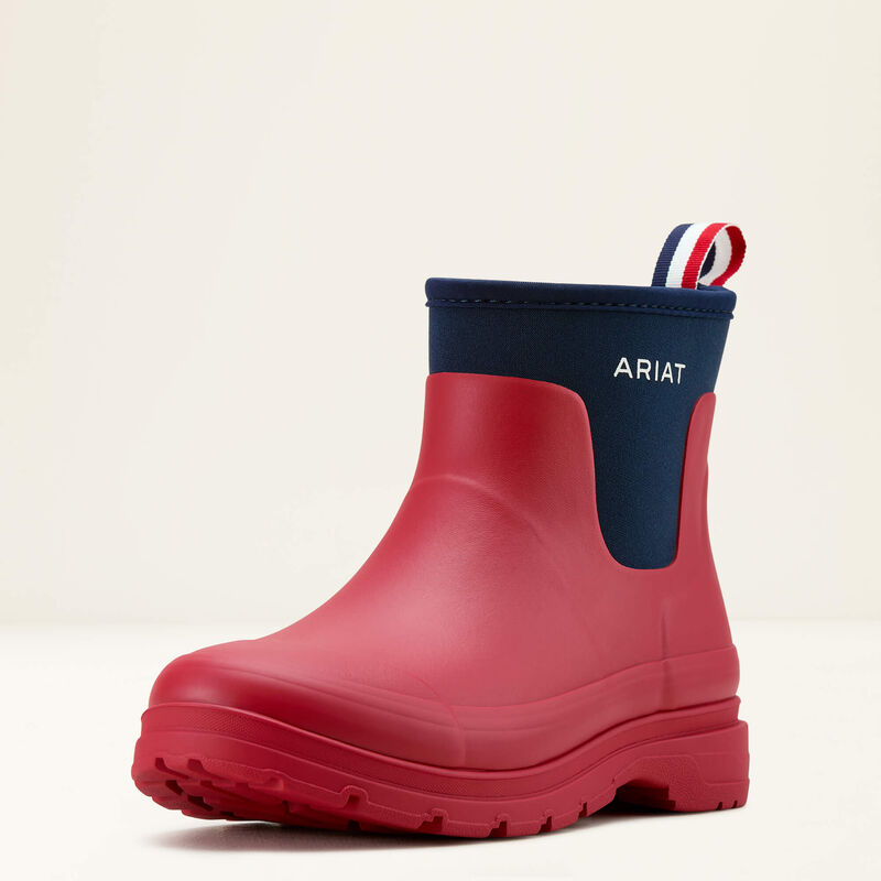 Women's Ariat Red & Blue Kelmarsh Shortie Rubber Boot