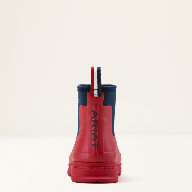 Women's Ariat Red & Blue Kelmarsh Shortie Rubber Boot