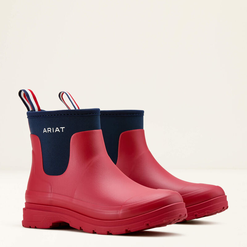 Women's Ariat Red & Blue Kelmarsh Shortie Rubber Boot