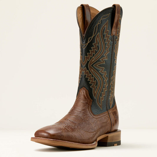 Ariat Men's Baxter Cowboy Boot - Dark Tan / Black Deer Tan