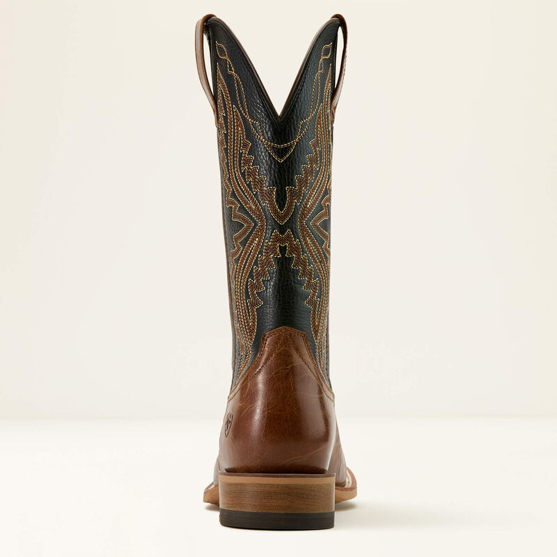 Ariat Men's Baxter Cowboy Boot - Dark Tan / Black Deer Tan