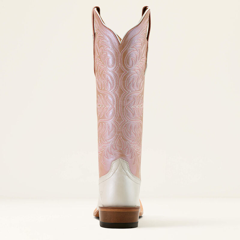 Ariat Women's Futurity Blanche Western Boot - Ivory Pearl / Pink Lavender