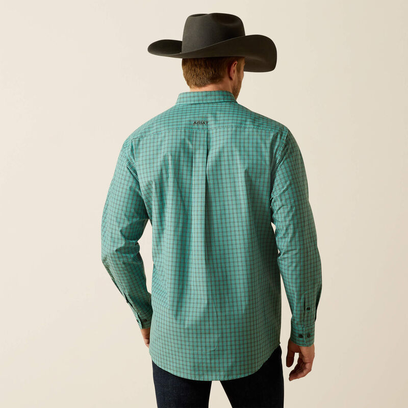 Ariat Men's Pro Series Brooks Aqua Blue Classic Fit Shirt