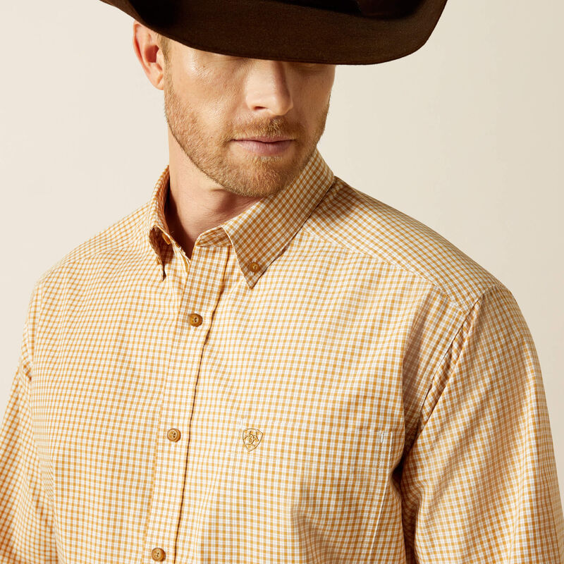 Ariat Men's Pro Series Beige Beckett Classic Fit Shirt