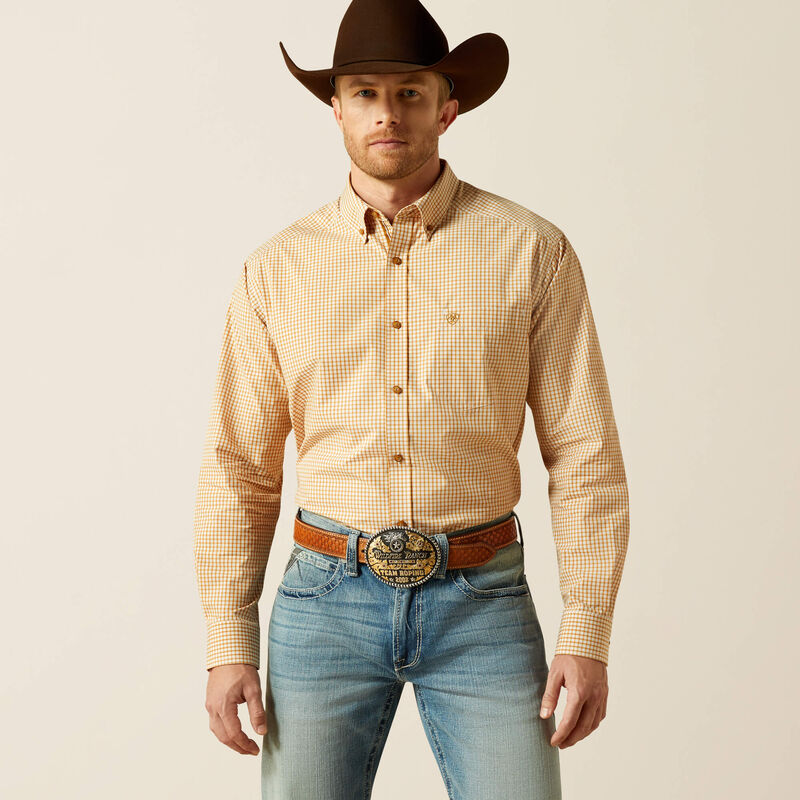 Ariat Men's Pro Series Beige Beckett Classic Fit Shirt