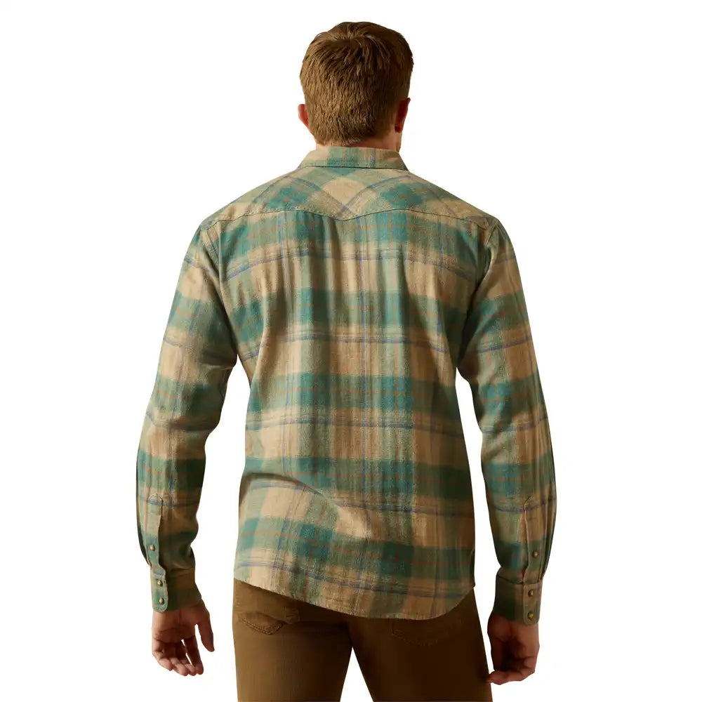 Ariat Men's Huxley Deep Teal Retro Fit Long Sleeve Shirt