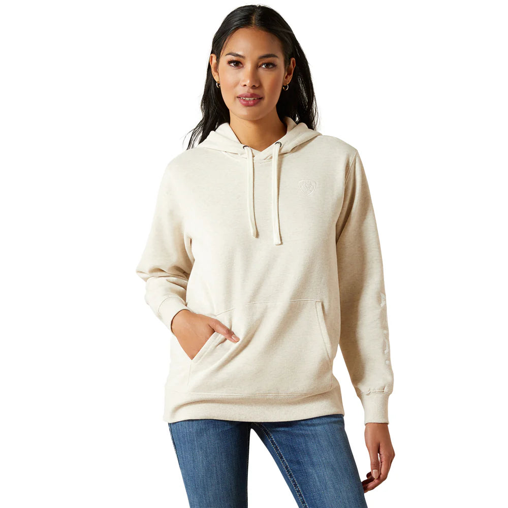 Ariat 2.0 Oatmeal Heather Logo Hoodie
