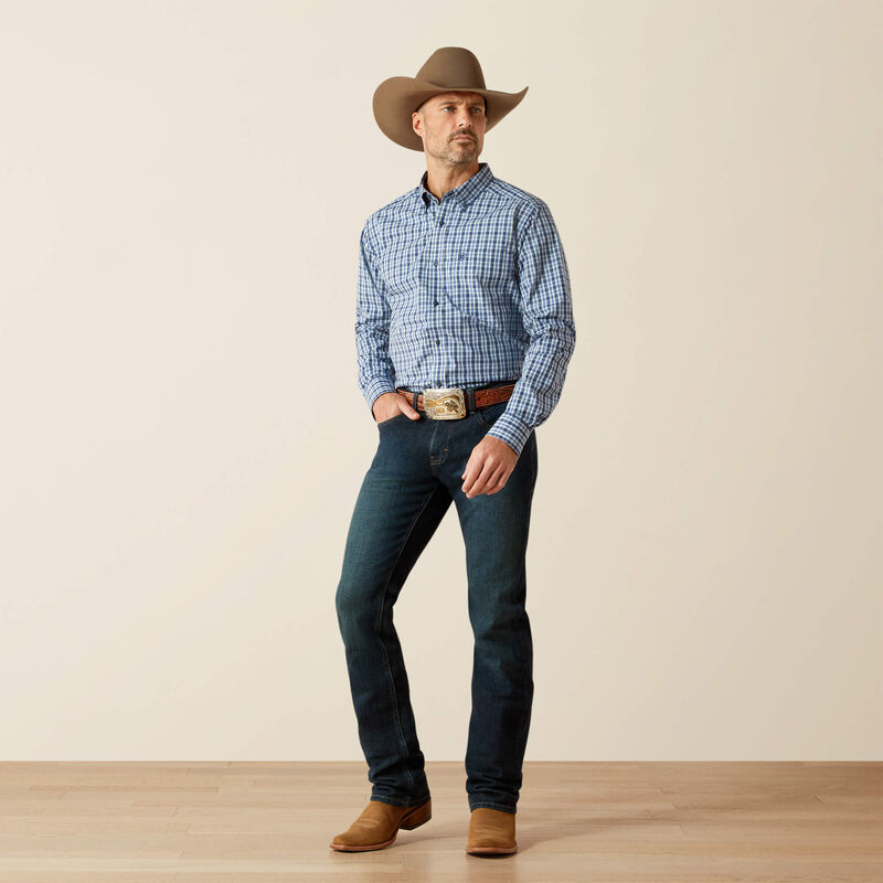 Ariat Men's Blue Pro Series Stephen Long Sleeve Shirt