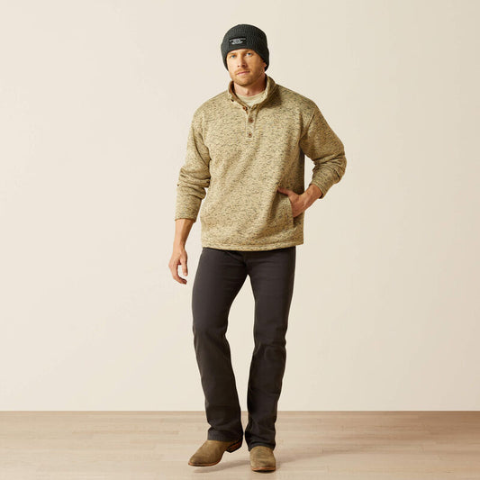 Ariat Men's Beige Caldwell 1/4 Button Down Sweater